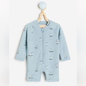 H&M baby Swimsuit Dusty Blue UPF 50 NWT size 4-6 months